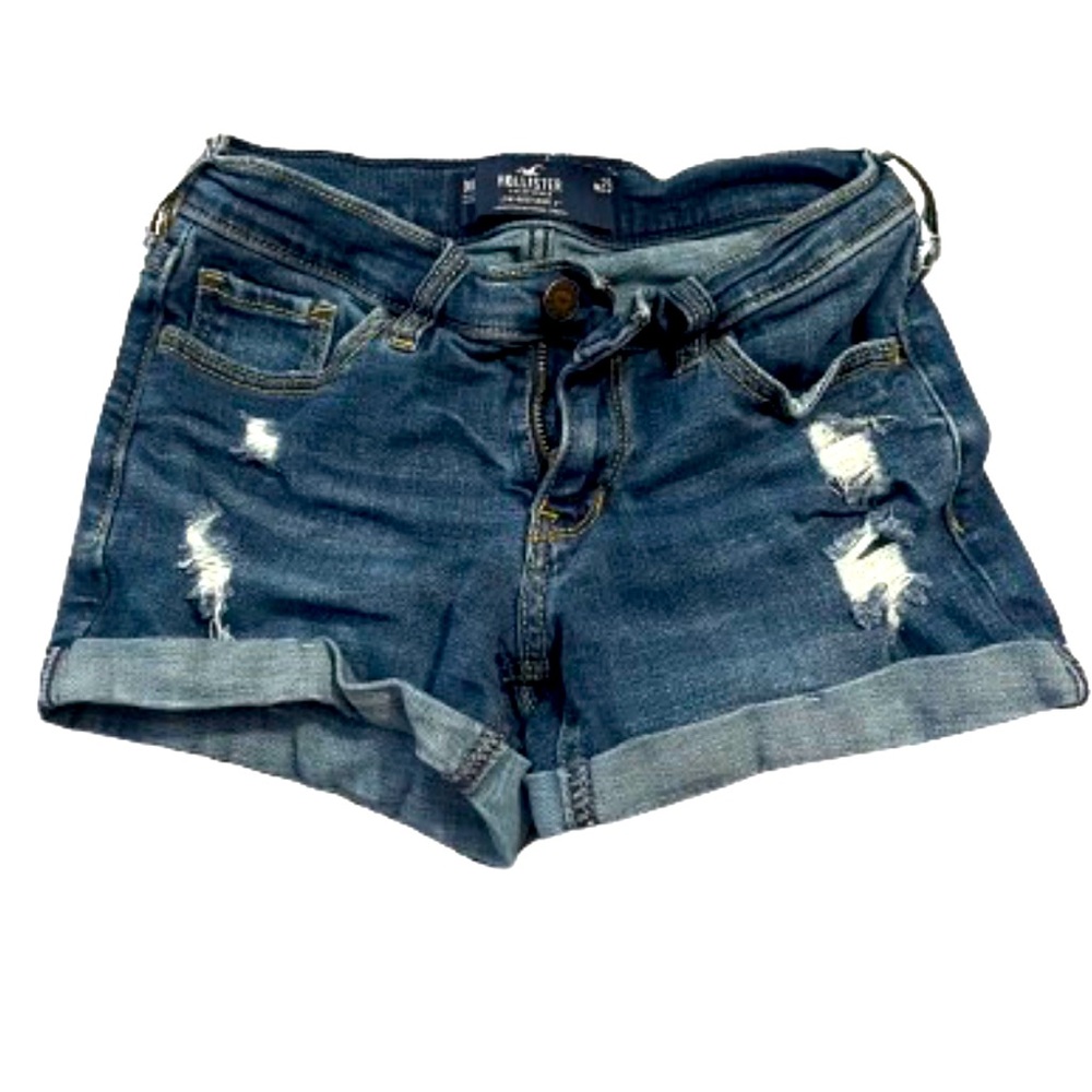 Hollister Jean Shorts Juniors Size 00 Low rise distressed